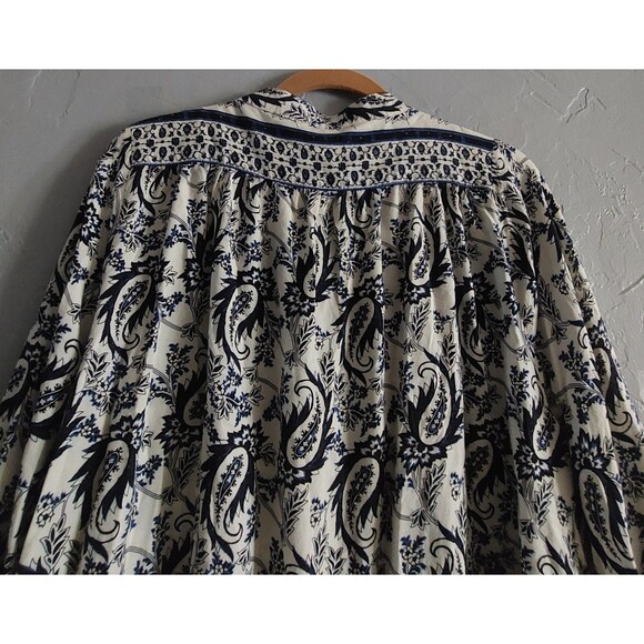 gicgio Tops Blouse Women L,button  Down, Boho-chic  Style, Paisley, Floral,tunic - Picture 8 of 10